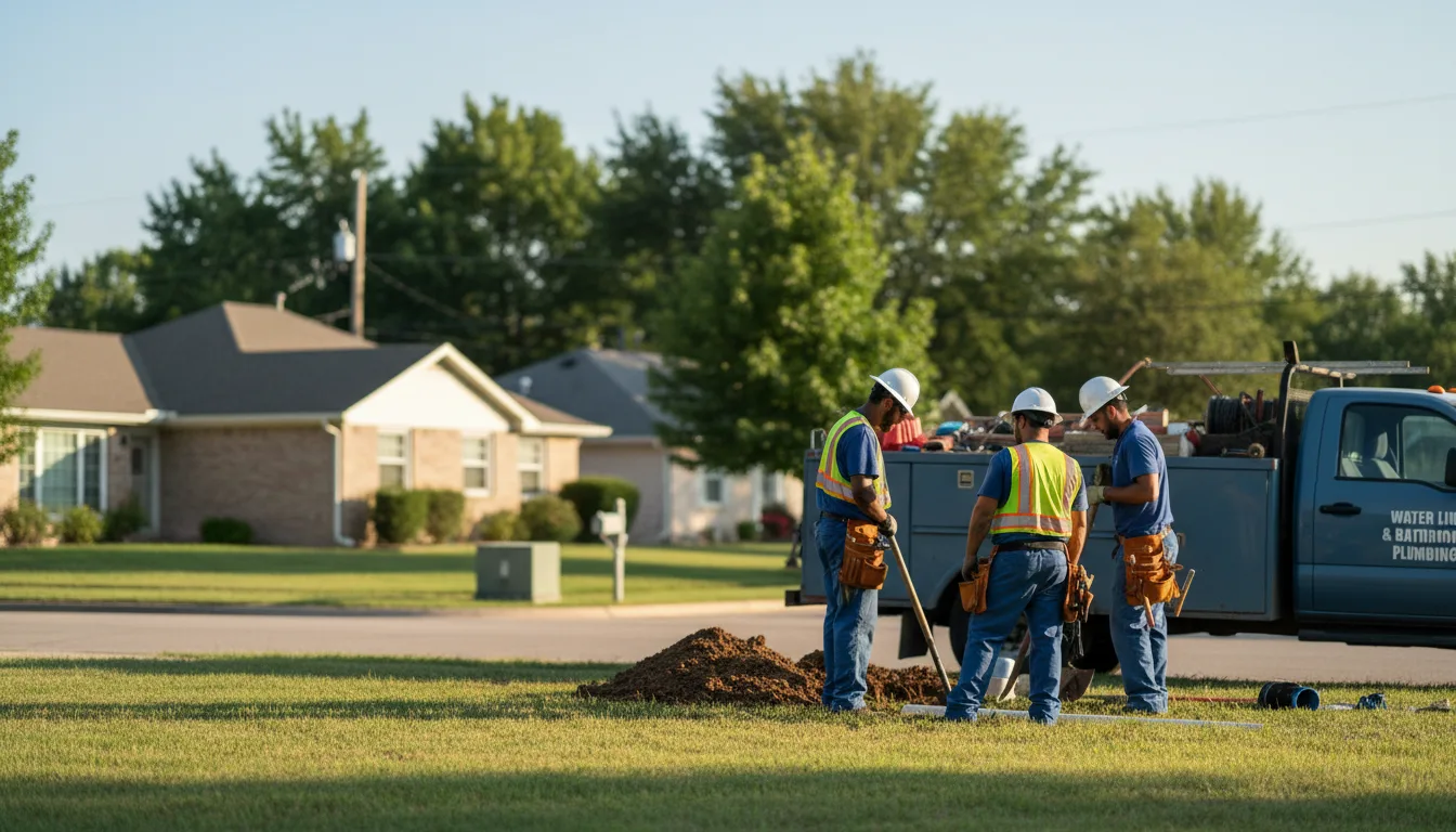 Residential water line and bathroom plumbing service in Richardton, ND